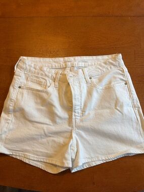 Old Navy White High-Rise Denim Shorts